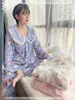Pijama de Fleece Coral para Mulheres, Outono/Inverno Espessado Fofo de Flanela Roupa de Casa, Pode Ser Usado Fora, Conjunto de Cardigan com Mangas Longas e Robe