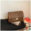 Bolso Cruzado Negro con Cadena Argyle para Mujer Estilo Nuevo 2025 Bolso Tote Pequeño Estilo Chanel Bolso Grande Casual Simple de un Solo Hombro