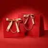 Fábrica en stock Explosivo Lujo Ligero Cinta Verde Regalo de Acompañamiento Bolso de Mano Caja de Dulces Almacenamiento Bolsa de Embalaje de Regalo Portátil