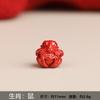 Lidai Wholesale Cuentas de Cinabrio Imperial de Alto Contenido, Separadores de los Doce Signos del Zodíaco, Cuentas Redondas, Accesorios para Manualidades, Cuentas Sueltas Hechas a Mano