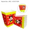 Plato de Papel, Vaso de Papel, Servilleta, Mantel, Banderín, Set de Enchufe Temático de Mickey Mouse Rojo de Dibujos Animados para Fiesta de Cumpleaños de Mickey Mouse