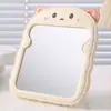 Espejo de Maquillaje Lindo para el Hogar, Espejo de Tocador Montado en la Pared con Orejas de Gato, Espejo de Plástico Grande Plegable de Escritorio para Niños