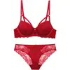 Set de Sujetador con Aros y Soporte Lateral de Encaje para Busto Pequeño, Lencería Sexy Transfronteriza en Liquidación