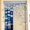 Cortina de Porta Nuvem Azul Desenho Animado Fofo Kuromi Lar Doce Cortina de Quarto Sala de Estar Cortina de Porta Cortina Divisória Sem Furos