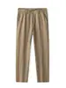 Calça Casual de Negócios Masculina Xintang em Linho e Liocel, peça única para dropshipping