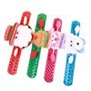 Regalo creativo de Navidad para niños, luminoso, Papá Noel, muñeco de nieve, raqueta, anillo, pulsera, regalo de Navidad, anillo a presión
