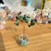 Árbol de amatista de cristal rosa con explosiones transfronterizas, grava natural, árbol de la riqueza, artesanías hechas a mano, decoración de escritorio, planta de vidrio en maceta.