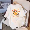 Camiseta de Manga Corta de Algodón Puro para Mujer Verano 2025 Nueva Moda Suelta Adelgazante Camiseta Diseño con Sentido Nicho Top para el Cabello