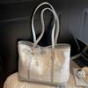 Bolsa Feminina da Moda para Deslocamento Grande Capacidade Verão 2025 Nova Bolsa de Aula para Estudantes Universitárias Bolsa de Ombro Casual Bolsa Tote