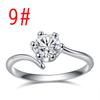 Joyería de moda coreana al por mayor circonita microincrustada garra de seis puntas diamante anillo de pareja para boda anillo de temperamento para mujer