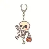Chaveiro acrílico de caveira novo para Halloween transfronteiriço, Ornamento de pendurar de Halloween, Pequenos artigos especiais de Yiwu