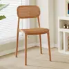 Silla de Plástico Rattan Nórdico para Exteriores y Hogar Apilable Silla de Comedor Silla con Respaldo Vintage Celebridad de Internet Silla para Escritorio de Apartamento Pequeño