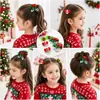 Nuevo Set de Accesorios para el Cabello de Niños para Navidad, Pinzas para el Cabello de Niñas, Ligas para el Cabello, Gomas Elásticas, Caja de Regalo, Regalos para Guardería, Venta al por Mayor, Suministro Transfronterizo