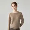 Suéter de Cachemira Pura Nuevo 2026 para Mujer Cuello Redondo Punto de Doce Calibre de Una Pieza Suéter Simple Suave Pegajoso Capa Base