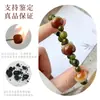 Pulseira de Bodhi com Cabeça de Gato Fofa Natural para Estudantes Brincarem com as Pontas dos Dedos e Enrolarem nos Dedos, Pulseira de Sândalo Verde Macia para Mulheres Brincarem