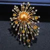 Broche de Fuegos Artificiales de Zirconia de Alta Gama, Pin de Lujo Exquisito de Nicho, Nuevo Modelo 2026, Broche Decorativo para Trajes, Suéteres y Abrigos