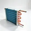 Intercambiador de calor de aletas con película azul anticorrosiva, evaporador de secado para bomba de calor, condensador de tubo de cobre para unidad de refrigeración