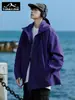Jaqueta Masculina Tangkez Estilo Montanha para Exterior, Estilo Casal, Nova Jaqueta Casual Solta de Outono, Casaco de Caminhada