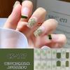 Calcomanía para Uñas de Gel sin Horneado Impermeable Duradera 3D Parche Adhesivo para Uñas Removible Usable Película de Esmalte de Uñas Calcomanía Completa