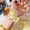 Llavero de Caballo Chapado en Oro Colgante Creativo Adorno de Dibujos Animados Popular Regalo Corporativo Práctico Al por Mayor