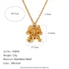 Estilo de moda europeo y americano nicho lujo ligero creativo personalizado colgante acero inoxidable chapado en oro de 18 quilates collar con colgante de rana para mujer