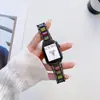 Para Apple AppleWatch7-1 Generación Tres Cepas Correa de Resina con Diamantes iWatch se Correa de Metal Disponible