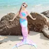 Bikini de playa para niñas con cola de pez dividido Traje de baño para niñas comercio exterior transfronterizo niños Serie de trajes de baño de sirena