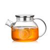Tetera de Vidrio al por Mayor, Tetera de Vidrio de Alto Borosilicato, Olla de Vidrio con Tapa de Bambú, Tetera para Agua Fría, Cafetera, Tetera de Vidrio