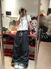 Jeans Retro de Lunares de la Calle Principal Americana para Hombres y Mujeres, Marca de Moda Ajuste Holgado Diseño Lavado Casual Versátil Pantalones Largos