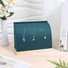 Nuevo expositor de collar curvo transfronterizo con base de madera maciza, adecuado para exhibir joyería, colgantes y otros accesorios.; ideal para puestos de mercado y mostradores