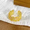 Anillo Abierto de Alto Gama con Esmalte Estilo Vintage, Diamantes de Zirconia Completos, Estilo Chino Nuevo de Nicho para Mujer