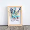 Día del Maestro hecho a mano DIY marco de fotos de flores secas tridimensional paquete de materiales paquete de actividad manual creativa para salón decoración de mesa