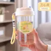 Taza de oficina de vidrio resistente a altas temperaturas para mujer, taza de té, taza de doble uso con pajilla, taza de bebida directa, taza de regalo, imprime imagen texto lo