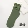 Calcetines para Mujer Delgados Color Sólido Frescos Transpirables Cómodos Verano Media Pantorrilla Estilo Coreano Calcetines Arrugados para Mujer en Ice Socks Factory Venta al por Mayor