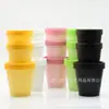 Tarro de crema negro, 50g, de paredes rectas, forma trapezoidal, apto para recargas de mascarilla facial, tarro de crema vacío, 50ML, recipiente para cera para el cabello, botella para gel para el cabello