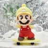 Llavero Colgante de Muñeco Mario Caja Sorpresa Goma Suave Colgante para Llavero de Coche Mario Muñeco para Mochila Escolar Venta al por Mayor