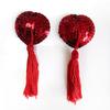 Fábrica por atacado adulto fornece sexy peito adesivos borla coração em forma de lantejoulas peito adesivos respirável redondo sexy engraçado acessórios