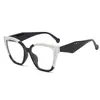 Gafas de Sol de Moda Transfronterizas Europeas y Americanas para Mujer, Gafas de Sol Tachonadas Versátiles de Moda, Gafas con Bloqueo de Color y Luz Azul para Hombre