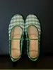 Zapatos de Ballet Mary Jane Casuales Versátiles de Malla Transpirable Estilo Retro Pastoral a Cuadros para Mujer con Suela Suave y Diseño Bajo