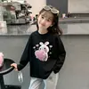Top Casual Infantil Cartoon para Primavera e Outono de 2026, Roupa de Algodão Puro para Meninas, Camiseta de Manga Longa Super Fofa e Estilosa