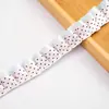 Cinta de lunares de 2.5 cm, cinta plisada, material decorativo hecho a mano para manualidades DIY, accesorio decorativo de ribete de encaje de doble capa