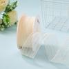 Rollo Grande de Organza Arrugado de 4 cm Cinta Transparente con Pliegues Accesorios para Lazos de Organza DIY Accesorios para Ropa