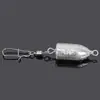 Venta al por mayor de fábrica accesorios para equipo de pesca conector de ocho anillas plomada tipo bala colgante plomada de doble anilla tipo bala plomada para pesca Sanda