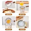 Mango de Madera Imitación 304 Colador de Filtro Doméstico Tamiz para Harina de Hornear Colador para Jugo de Leche de Soya Cuchara Filtro para Suplemento Alimenticio de Bebé