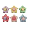 Estrella brillante colorida de doble capa, estrella de cinco puntas, accesorios de resina para bricolaje, horquilla para el pelo, funda para teléfono móvil, taza de agua, hebilla para zapatos, parche