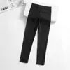 Pantalones de Lápiz para Niñas Primavera y Verano Delgados Color Caramelo Ropa Exterior Infantil Leggings Niños Grandes Ajustados Leggings Negros