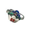 Anillo de cornucopia de esmalte esmaltado, estilo nacional, elegante, exquisito, con personalidad y temperamento, apertura azul quemada, ajustable para mujer.