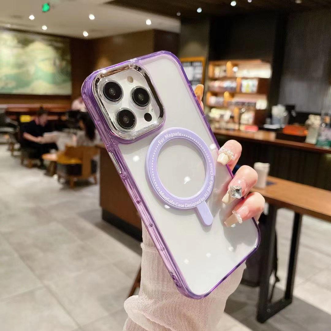 透明PC磁吸Magsafe手机壳彩色强力磁铁保护壳 (5)