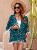 Vestido playero de gasa blanca con borlas y estampado nuevo de Amazon, estilo europeo y americano, con protección solar