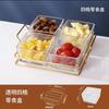 Prato de Lanche Dividido de Plástico, Prato de Frutas de Luxo Acessível, Caixa de Doces de Frutas Secas, Lanches Simples para Sala de Estar, Prato de Frutas de Ano Novo de Aparência Sofisticada